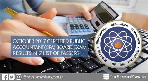 cpa exam results 2017|LIST OF PASSERS: N.
